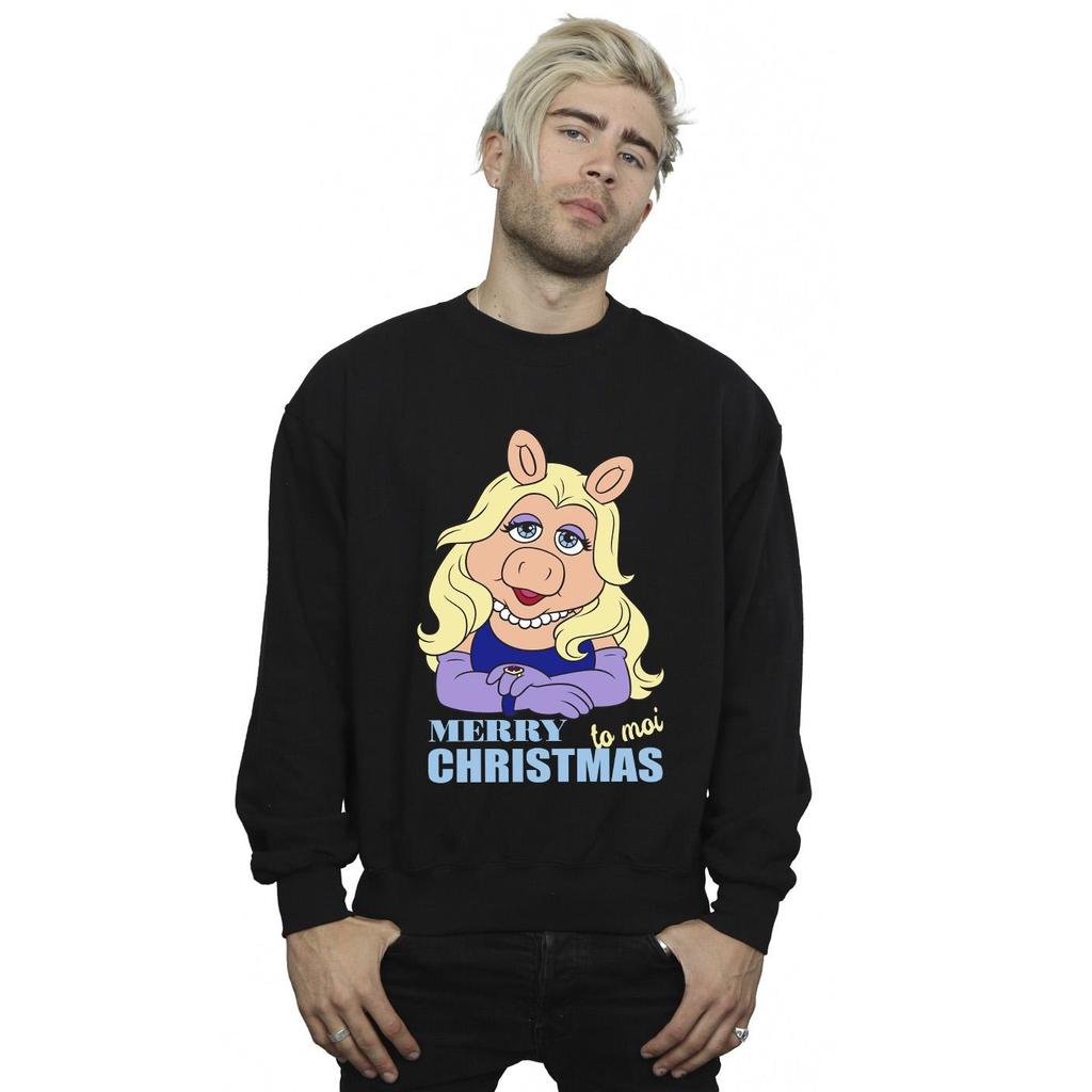 Disney Mens Muppets Miss Piggy Queen of Holidays Sweatshirt