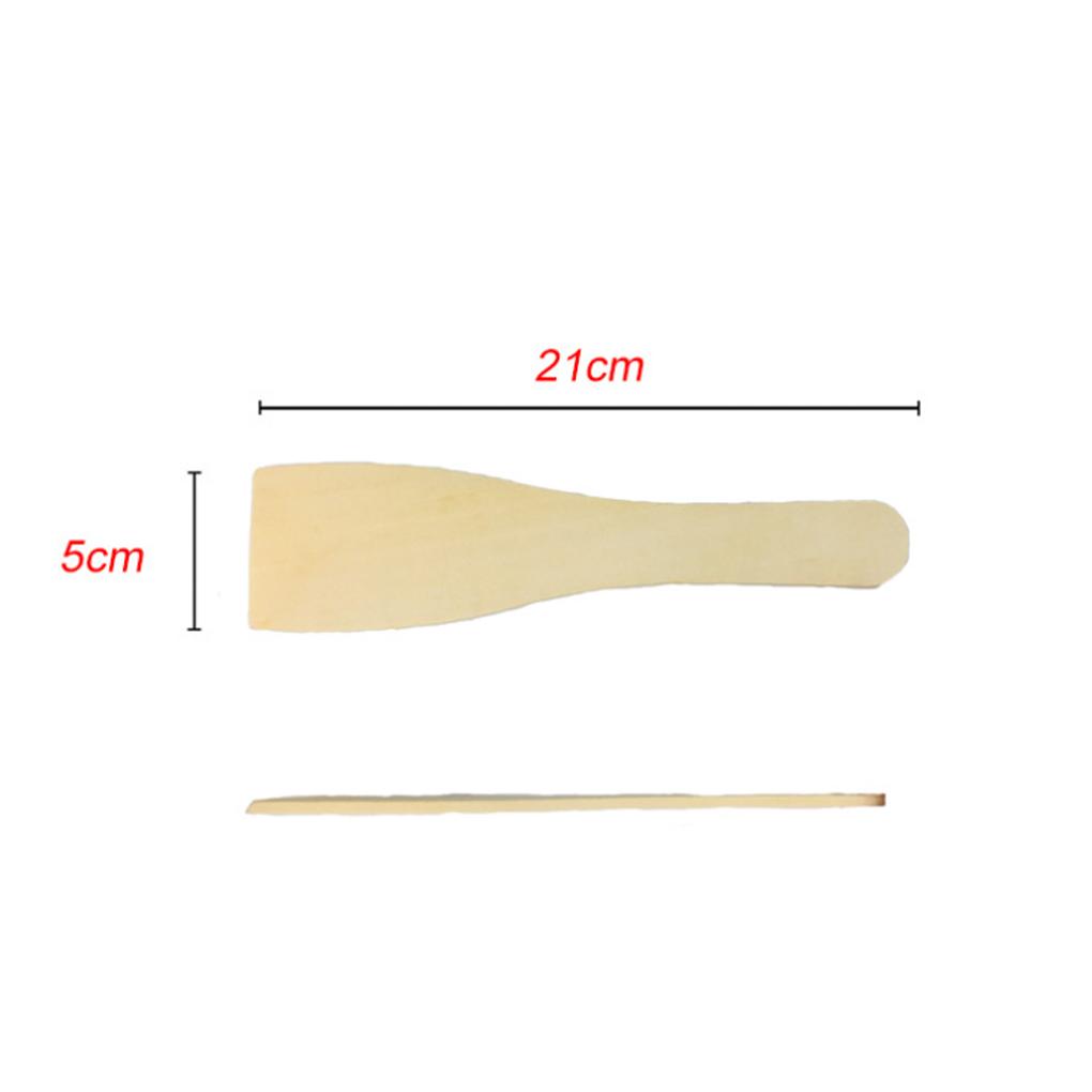 10PCS Natural Wooden Pot Kitchen Cooking Utensils Non Stick Pancake Turner Long Handle Spatula