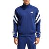 Men's Adidas Jackets Men's Dark Blue/White Stand Collar Moderate