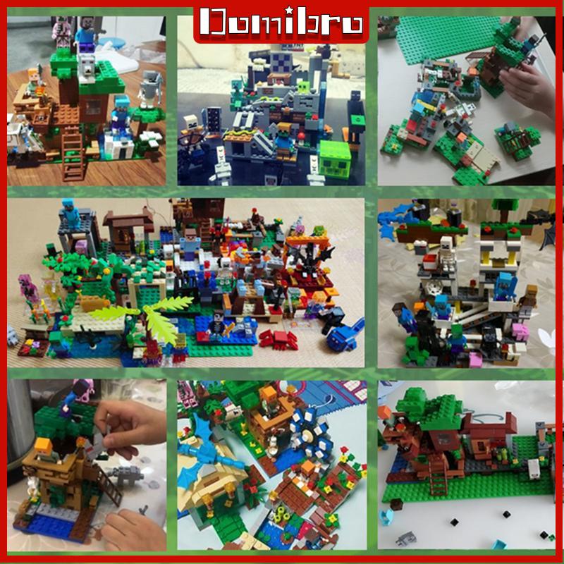 MC Building Block Farm and Villages Field Cave Trap Leksaker för barn