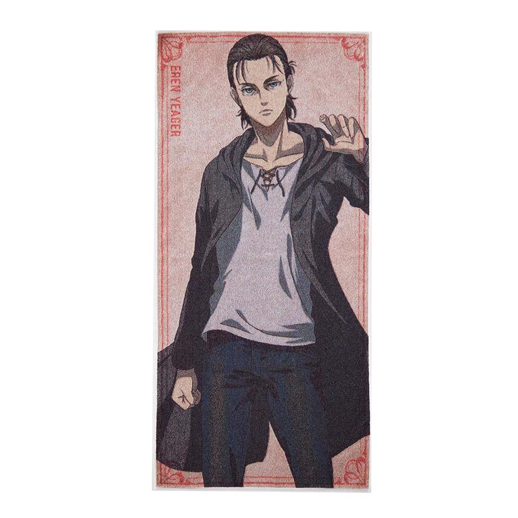 Culture Entertainment Attack on Titan Five-Color Woven Bath Towel, Eren, Cotton, 120cm x 60cm