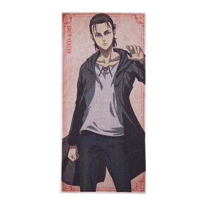 Culture Entertainment Attack On Titan Five-Color Woven Bath Towel, Eren, Cotton, 120cm X 60cm