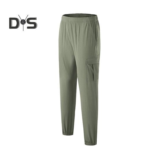 

Мужские брюки с эластичной талией, быстросохнущие, свободные, однотонные, с карманами, эластичные, повседневные, спортивные, длинные спортивные брюки L зелёный