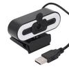 1080P HD Webcam with Adjustable Ring Light and Microphone Wide Angle Camera USB 2.0 Plug and Play