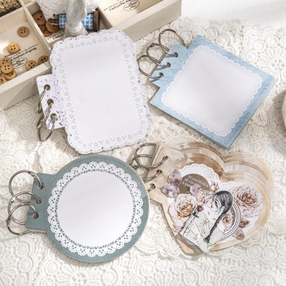 15pcs Set Elegant Vintage Journal GO Lace Design Craft Paper Diary Album Materials Journaling Materials Album Making