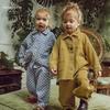 LELE JOVE Nordische Karomuster Baby-Jeanshose