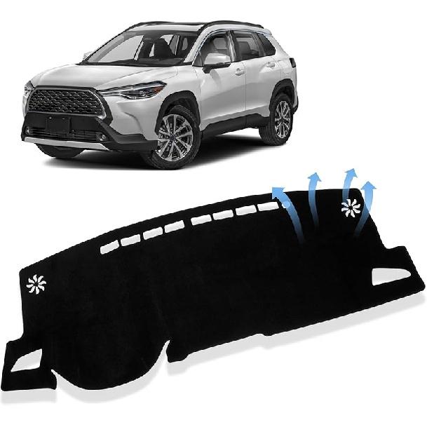 Dash Cover Compatible With Toyota Corolla -2025 Full Set, Dashboard Cover Mat And Center Console Cover Pad, Fit Sunshield Protector Interior Car