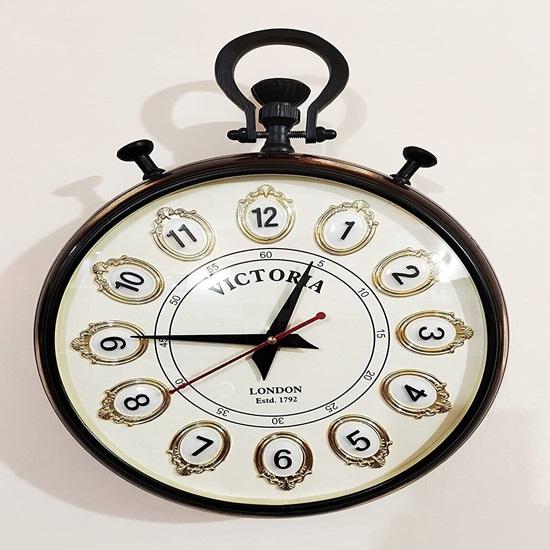 Veggklokke i tre, Veggklokke i vintagestil 30,48 cm Hjemmedekor og Kontordekor Antikkdekor Veggdekor Gave til ham