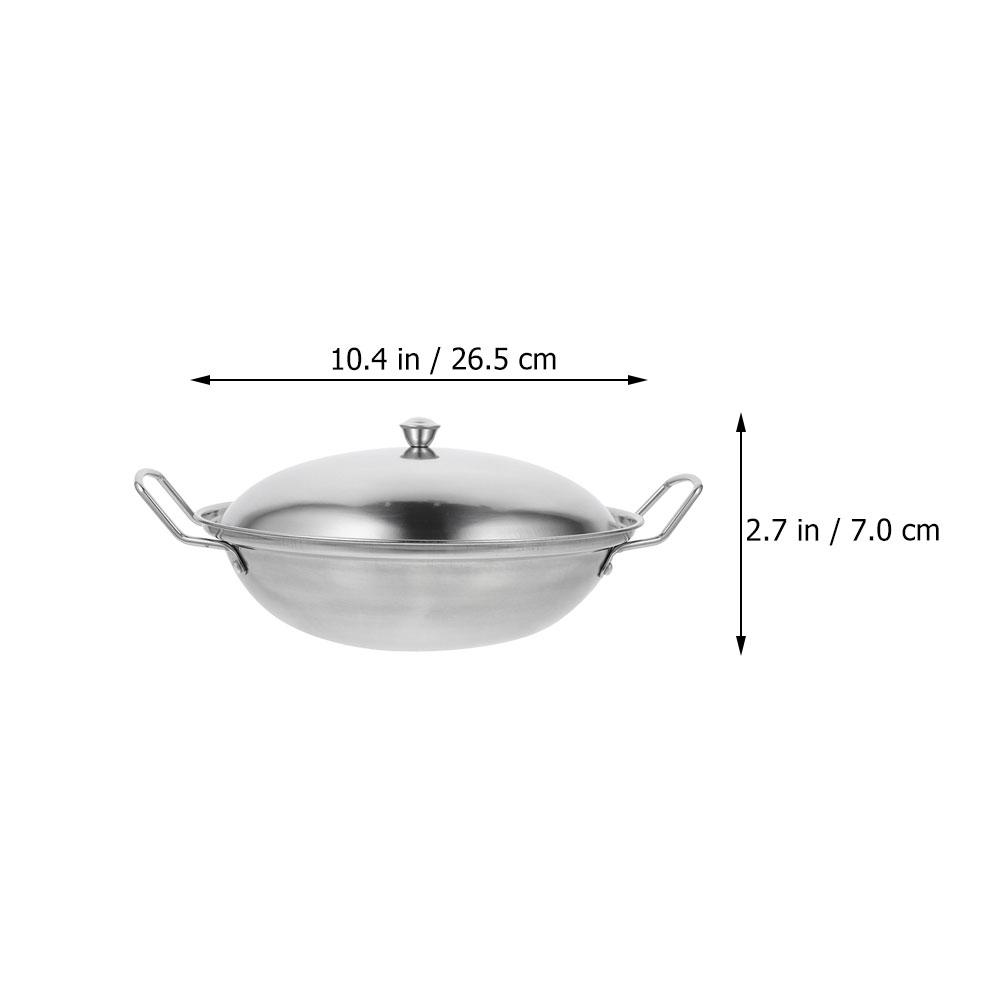 Pot Stove with Lid Cooking Pan Pasta Pots Kitchen Accessory Wok Stainless Steel Cookware Daily Use Home