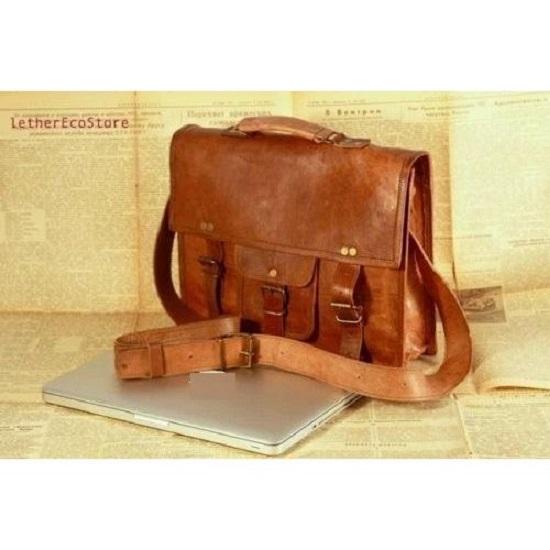 

Новая мужская кожаная сумка-мессенджер через плечо для бизнеса, работы, портфель, сумка для ноутбука, ручная сумка 15 x 11 x 4 in