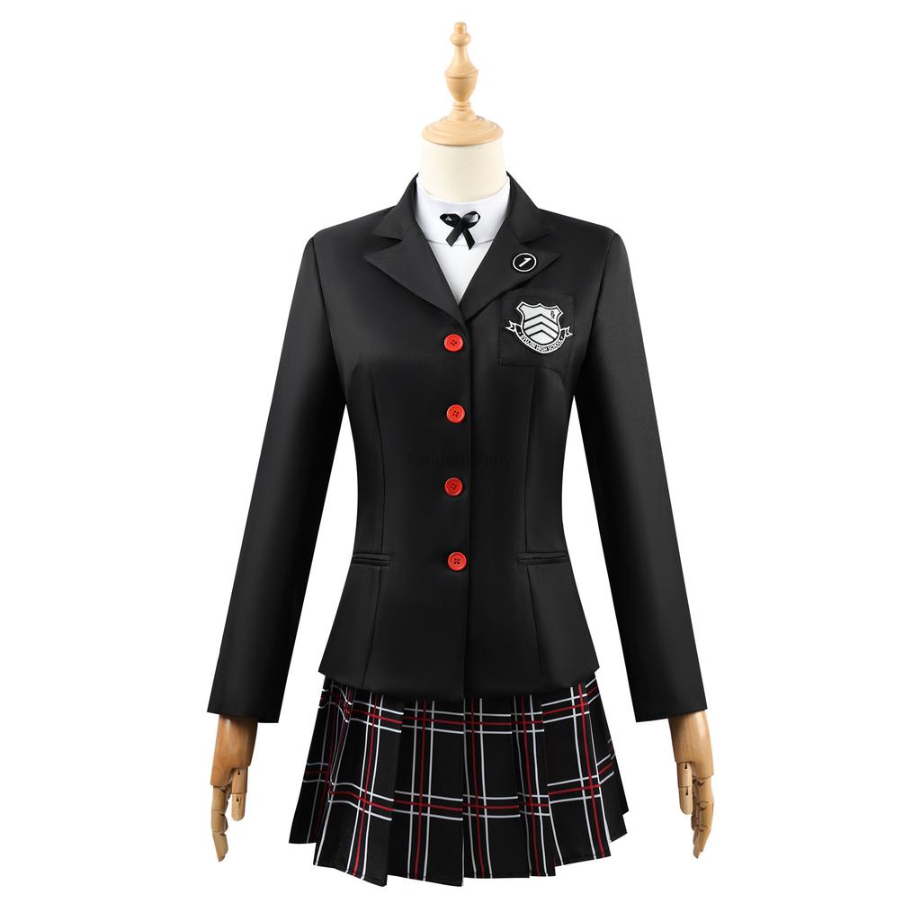 Spiel Persona 5 Amamiya Ren Kasumi Yoshizawa Cosplay Männer Frauen Schuluniform Unisex Halloween Kostüm Party Schwarzes Uniform Set