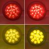 High Brightness 16LED Tail Light Round Indicator Light 12-24V Fog Lamp Brake Light for Truck Car RV Trailer