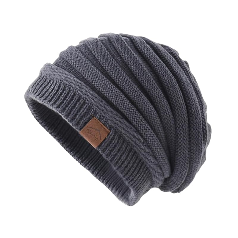 

[Flame Arc] hat men s winter knit big size knit hat Cold protection Fleece lining Fashionable lightweight cold weather hat outdoor autumn/winter knit