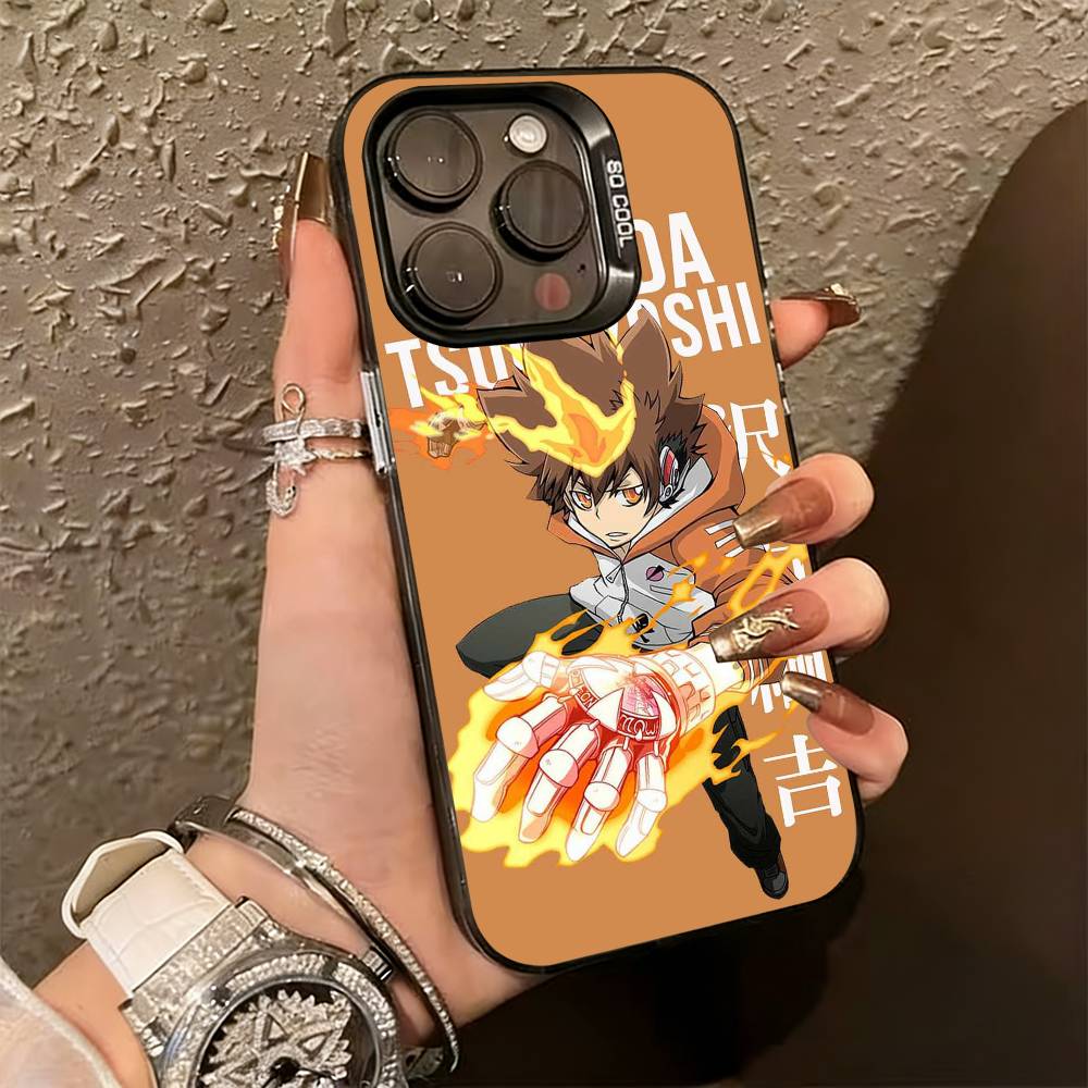 Hitman R-Reborn Tsuna S-Sawada Handyhülle Für iPhone 17,16,15,14,13,12,11 Plus,Pro Max,XS,Bunte Silber Schwarz Hülle