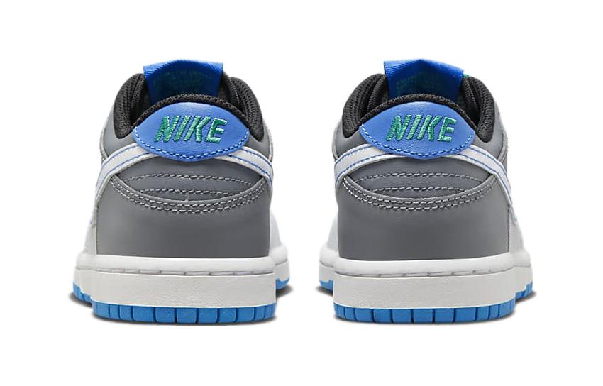 Nike Dunk Low Ammortizzazione Anti-urto Scarpe da Skateboard Basse per Bambini Grigio Blu Bambini di Età Compresa tra 3 e 7 Anni DH9756-004