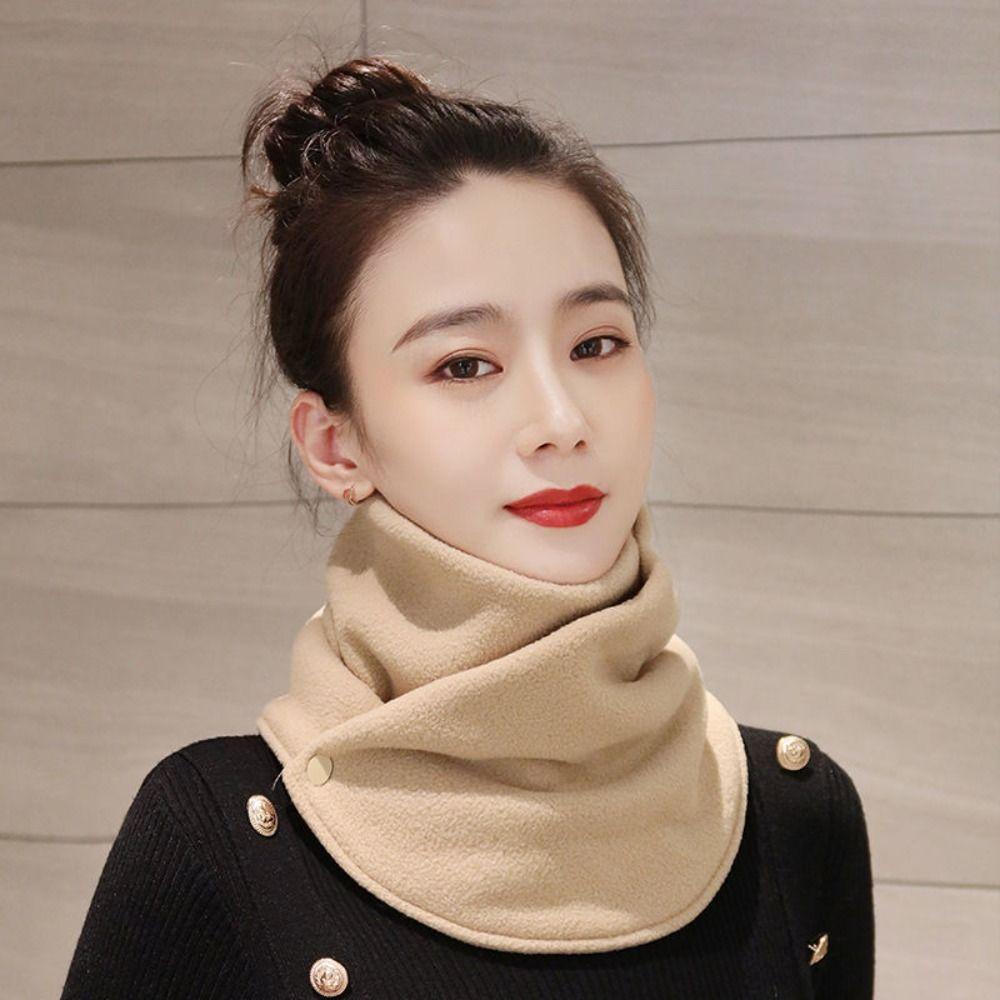 Keep Warm Fleece Neck Scarf Solid Color Plush Neck Cover Sweet Plush Neck Protector  Winter