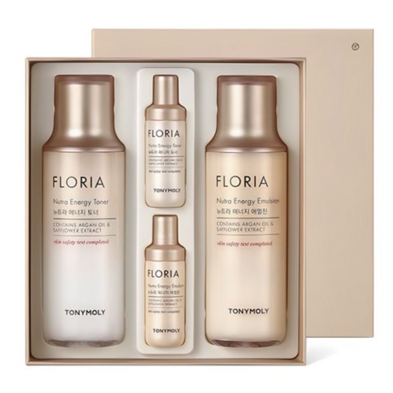 TONYMOLY Floria Nutra Energy Skincare 2-Piece Set (Toner 150ml + Emulsion 150ml + Toner 20ml + Emulsion 20ml)