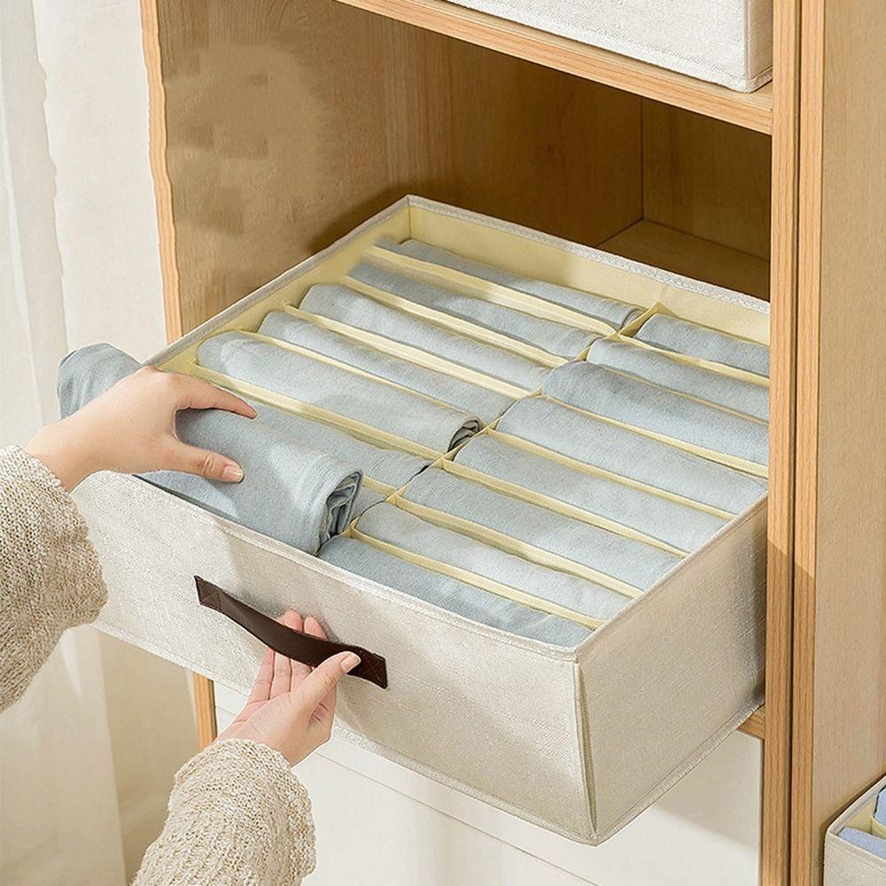 

Большая вместимость двухрядный ящик для хранения одежды 14/16/24 сетки органайзер для шкафа рубашки