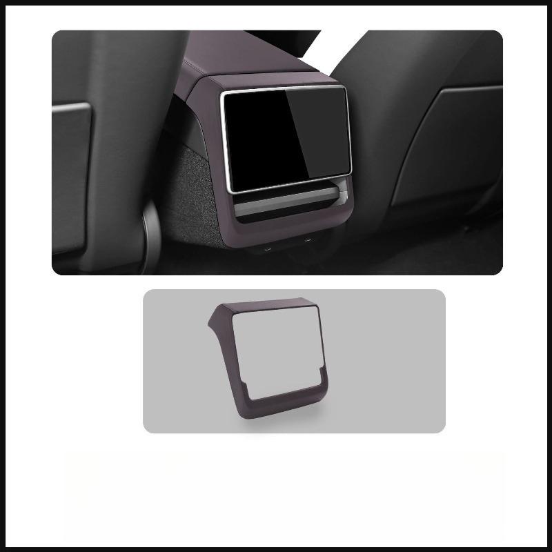 

For Model Y Juniper Launch 2025-Up Model 3 Highland 2025 Leather ABS Rear Screen Frame Protective Cover Car Accessories фіолетовий