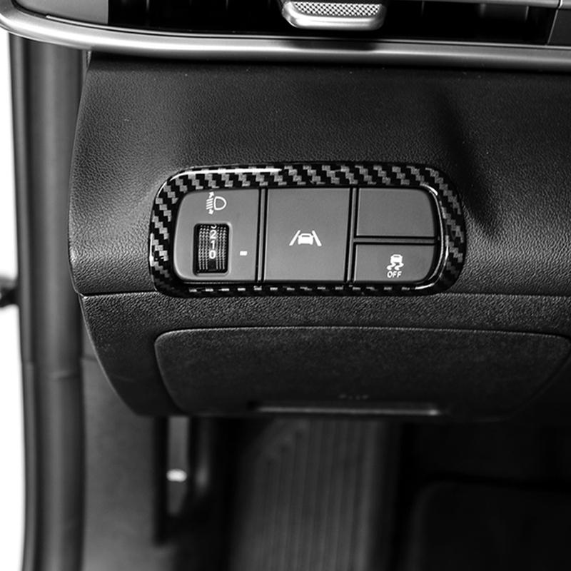 LHD/RHD For Hyundai Elantra CN7/CN7 N Car Tuning Carbon Fiber Front Upper Headlight Adjustment Cover Trim Interior Accessories