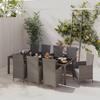 Day and Night - Day and Night Garden Dining Set 9 Pieces and Gray Synthetic Rattan Cushions