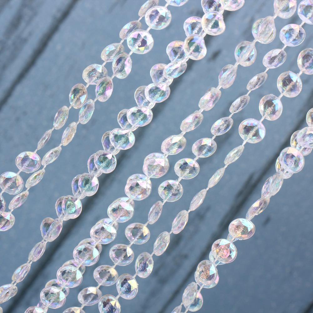 5-30M Crystal Beads Roll Acrylic Beads Roll Crystal Garland Beads Curtain Wedding Decoration DIY Party Decoration Home Ornaments