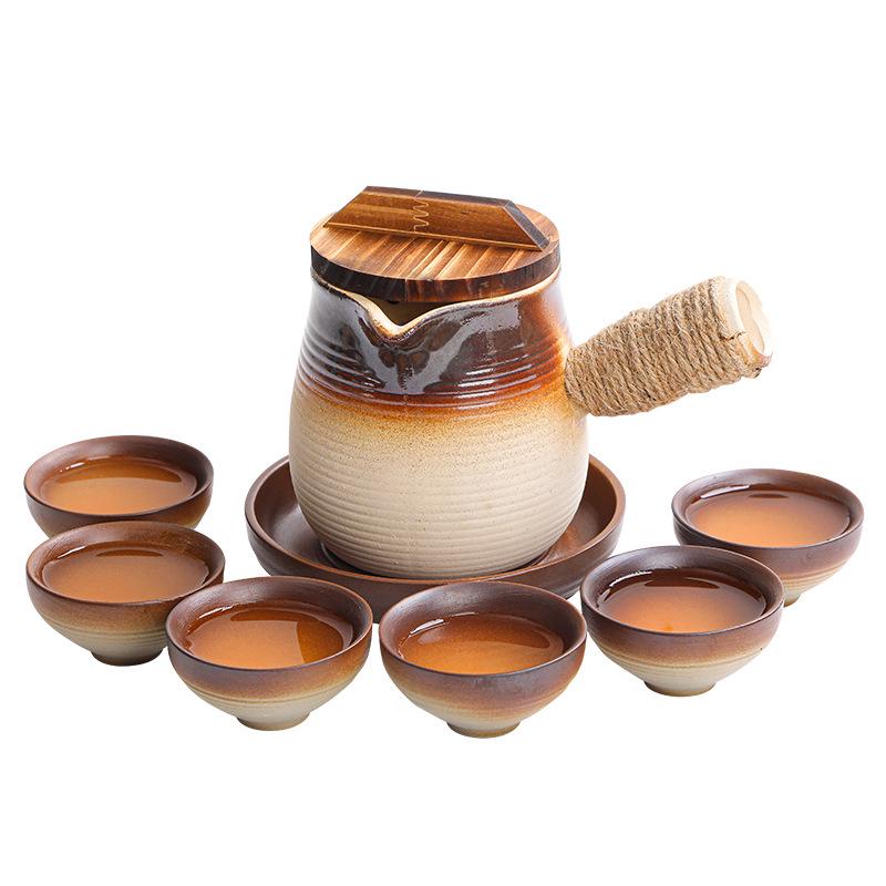 Fire-friendly Ceramic Tea Pot Set: Heat-resistant, perfect for roasting tea, boiling milk, and open flame cooking.