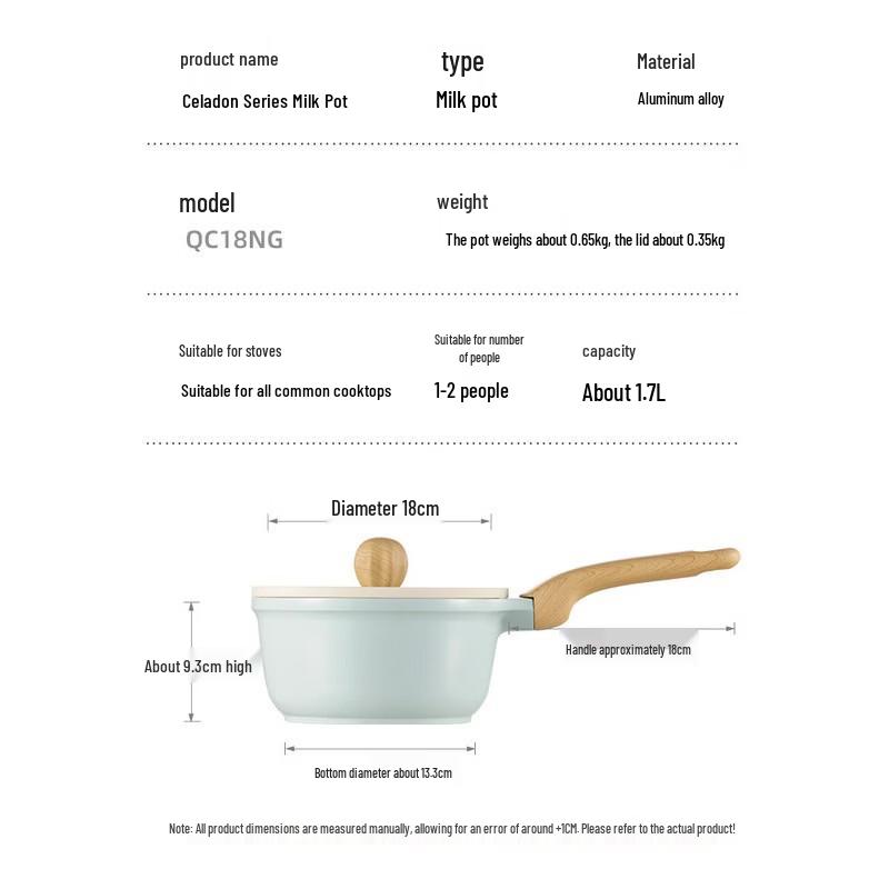 COOKER KING 18cm Ceramic Non-stick Milk Pot