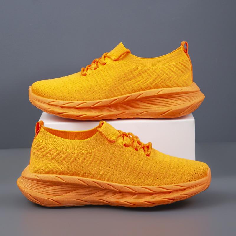 Flying weaving autumn fashion men's shoes breathable thin mesh shoes men's lightweight casual sports running shoes