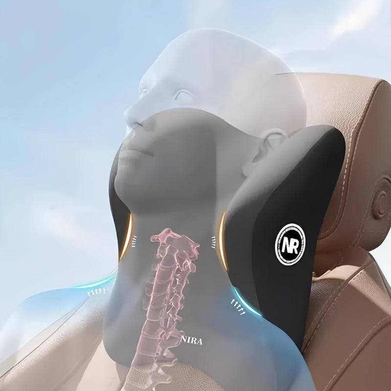 2PCS Car Headrest and Lumbar Support Neck Pillow Set Automotive Memory Foam Office Chair Headrest Fatigue Relief Travel Pillow