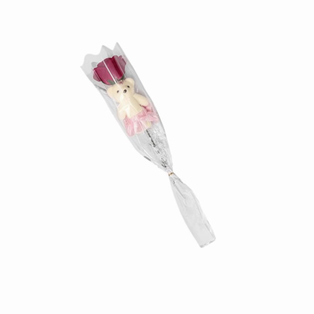 Artificial Rose Artificial Rose Bear Flower Bouquet Valentine s Day Rose  Birthday Gift розы красного