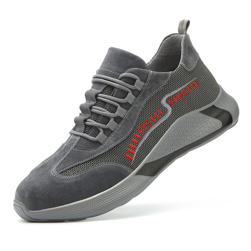 Holfredterse Steel Toe Cap Midsole Men  Work Shoes Puncture-Proof Indestructible Working Footwear Breathable Boot 1688-617