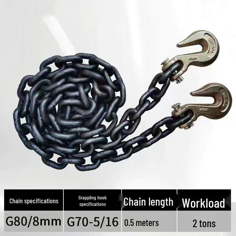 National Standard Manganese Steel Double Lifting Chain Sling Hook for Stones