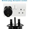 Adaptateur de voyage france vers uk towkom noir