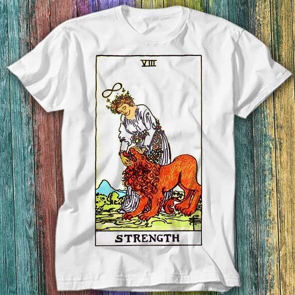 Tarot Deck Strength Power Card T Shirt Top Tee 517