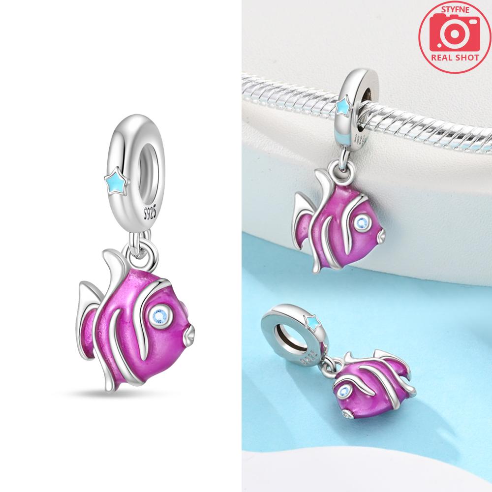 Copper Ocean World Series Sea Blue Turtle Starfish Crab Octopus Charms Bead Fit Bracelet Diy Jewelry Gift