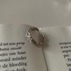 Silver 925 Trendsetting Adjustable Ring For Women Featuring Beautiful Pearl And Stylish Geometric Design