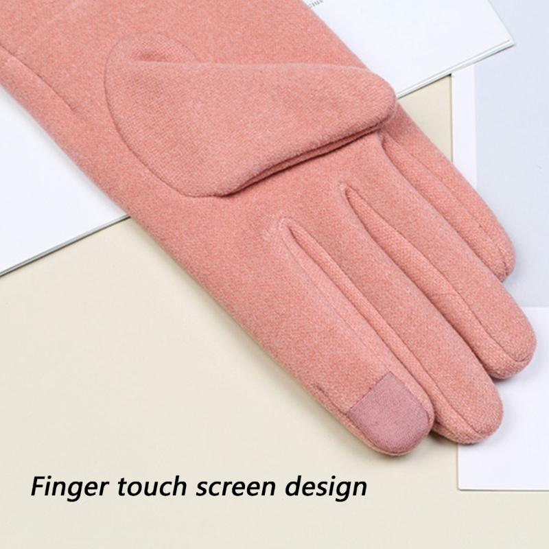 Breathable Winter Gloves For Women Nonslip Grip Soft Faux Rabbit Furs Cycling Outdoor Activity Multiple Colors