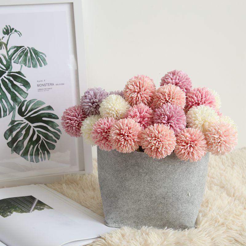 6/12Pcs Silk Artificial Flowers Hydrangea Chrysanthemum Home Outdoor Garden Arch Wedding Bridal Bouquet Festival Wreath DIY Gift