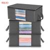 1/3/6pcs Foldable Clothes Storage Bag Large Capacity Blanket Storage Bag Storage Containers for Home Organizing Bedroom Clothing
