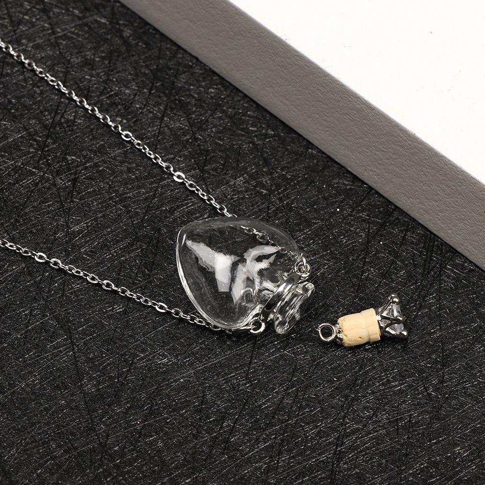 Keepsake Steel Chain Make Wishes Essential Oil Pendant Glaze Vial Perfume Jewellery Memorial Jewelry