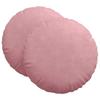 Seat Cushion 2 Pcs Pink Ø60 X 21 Cm Velvet