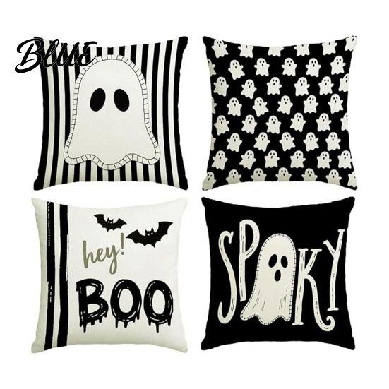 Spooky Theme Home Ornaments Halloween Ghost Cushion Cover