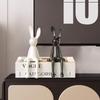 Keramik-Kaninchen-Ornamente für die Heimdekoration - Wohnzimmer, TV-Schrank, Flur, Weinschrank-Dekoration