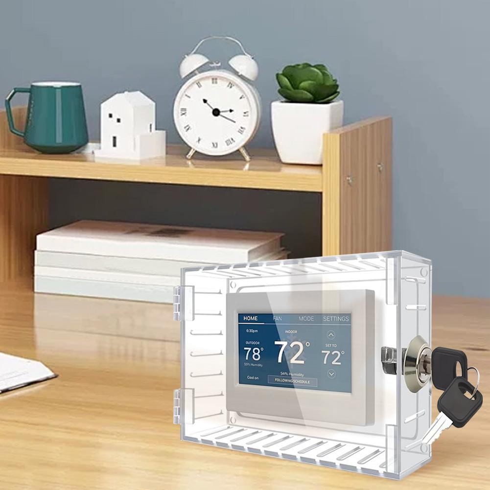 Thermostat Lock Box with Key Clear Large Thermostat Cover Acrylic Thermostat Guard Thermostat Case for Home Thermostat On Wall