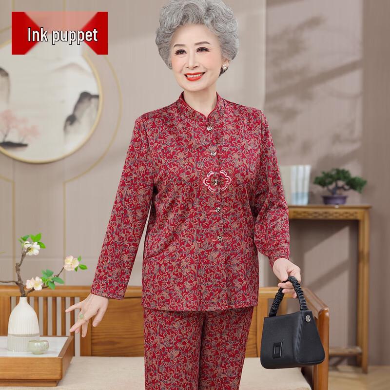 

MooOU Повседневный весенне-осенний комплект одежды для пожилых женщин XL