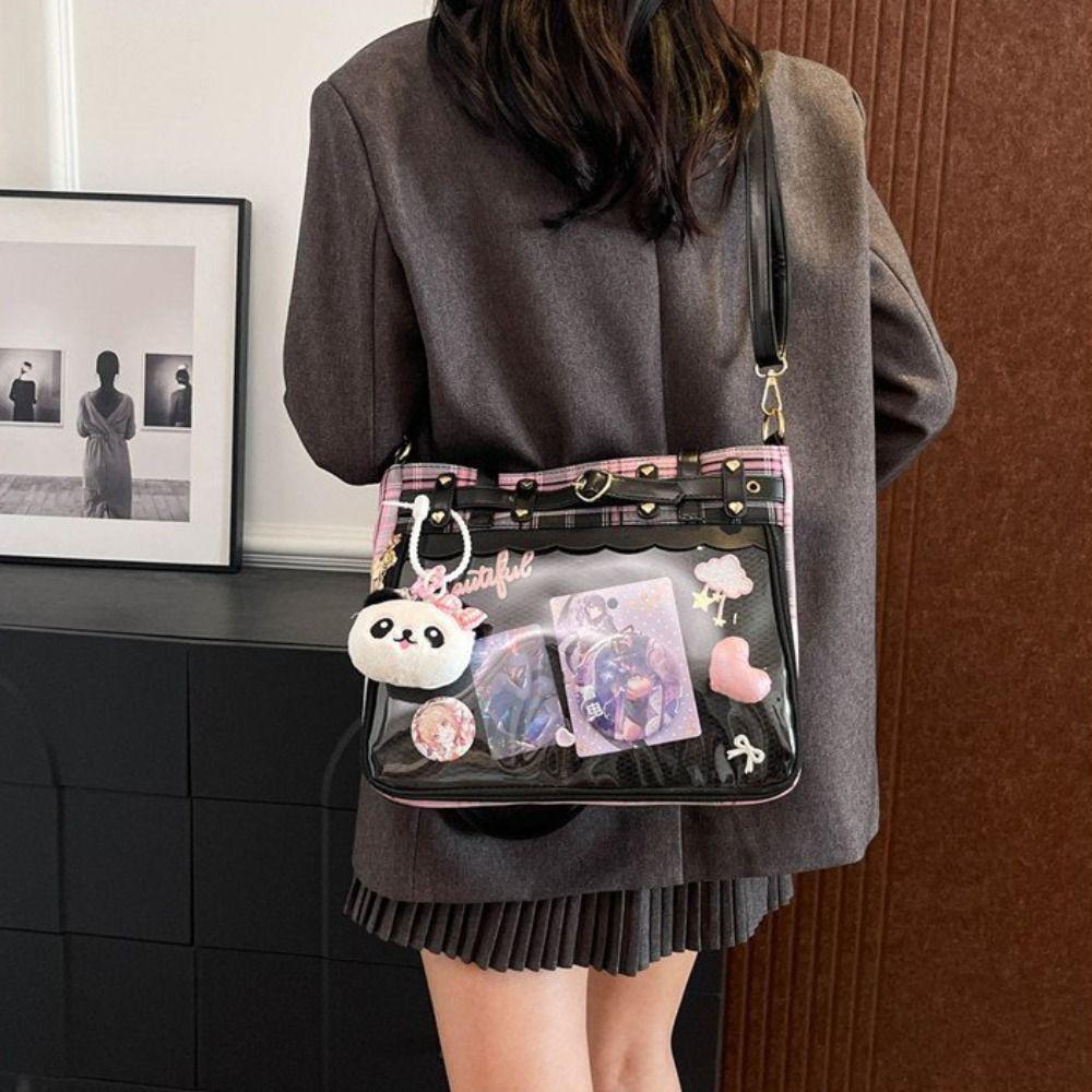 Y2K Cartoon Anime Itabag Large Capacity Transparent Shoulder Bag JK Crossbody Bag Ladies/Girls