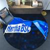 Hertha Berlin pattern round rug,Carpet Rug for Living Room Bedroom Playroom ,Non-slip Floor Mat,Holiday Gifts and Birthday Gifts.