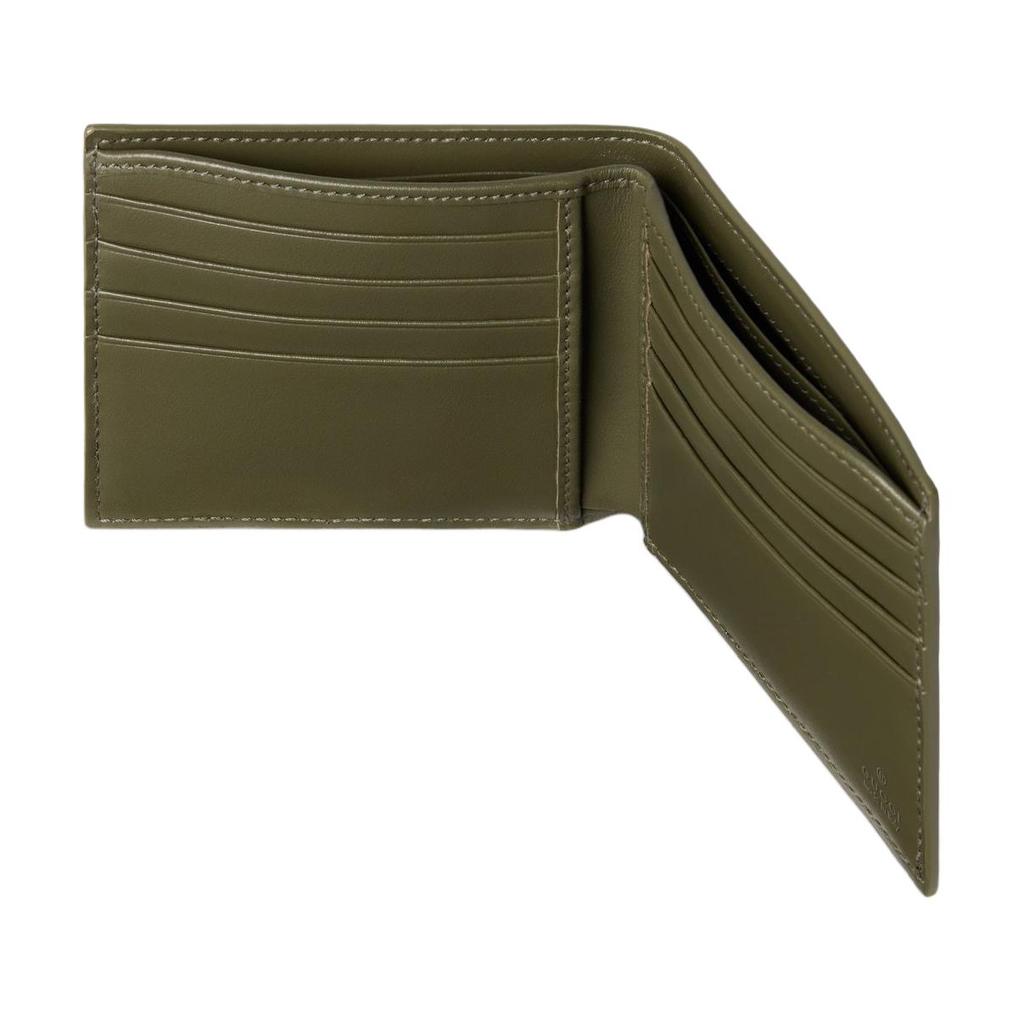 Gucci GG Supreme Logo Coated Fabric Wallet Unisex Wallet Forest-Green 768243-FAFBE-8491