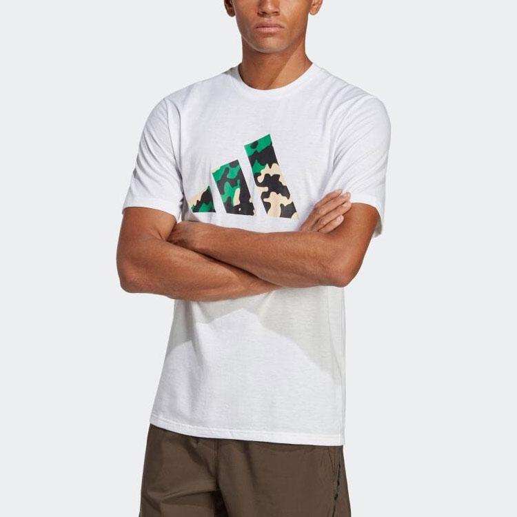 Adidas Logo Print Minimalist Short Sleeve T-Shirt Men Tops White IB8259